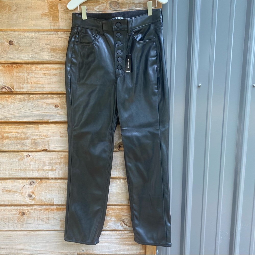 Express Faux Leather Super High Rise Pants